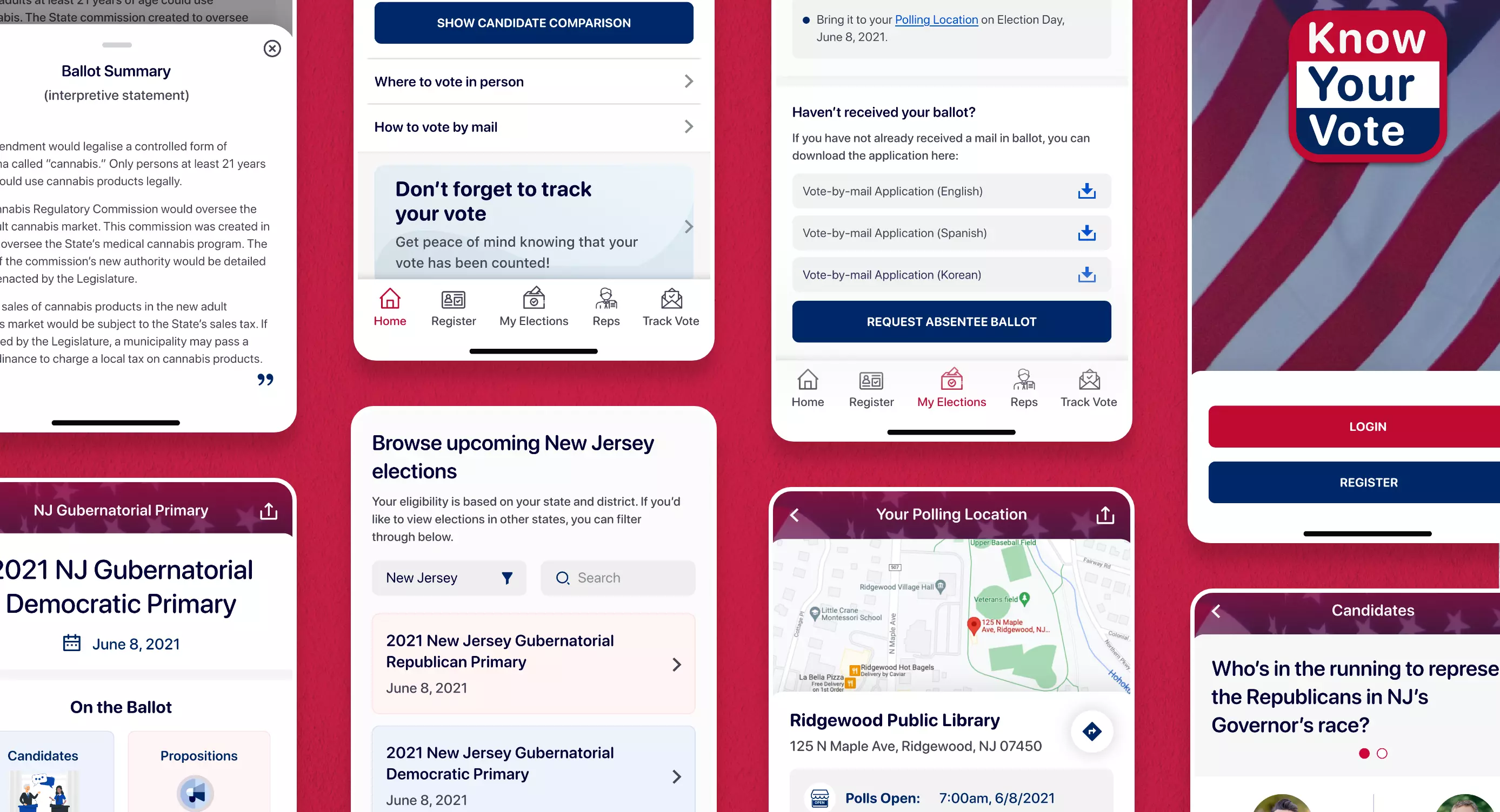 Know Your Vote, a mobile application designed to give voters more readily available information their vote